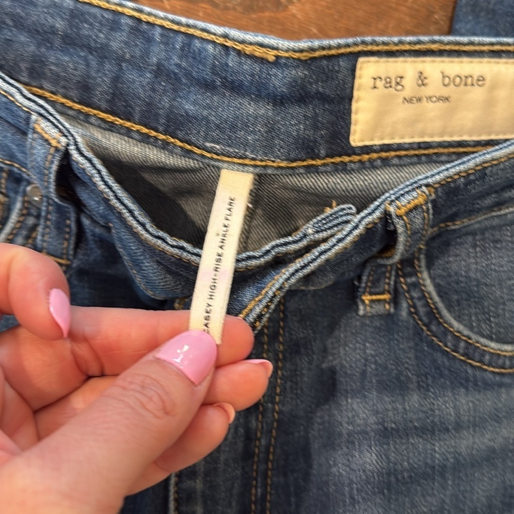 Rag & Bone Casey high rise ankle flare jeans, size 27 - Picture 6 of 10